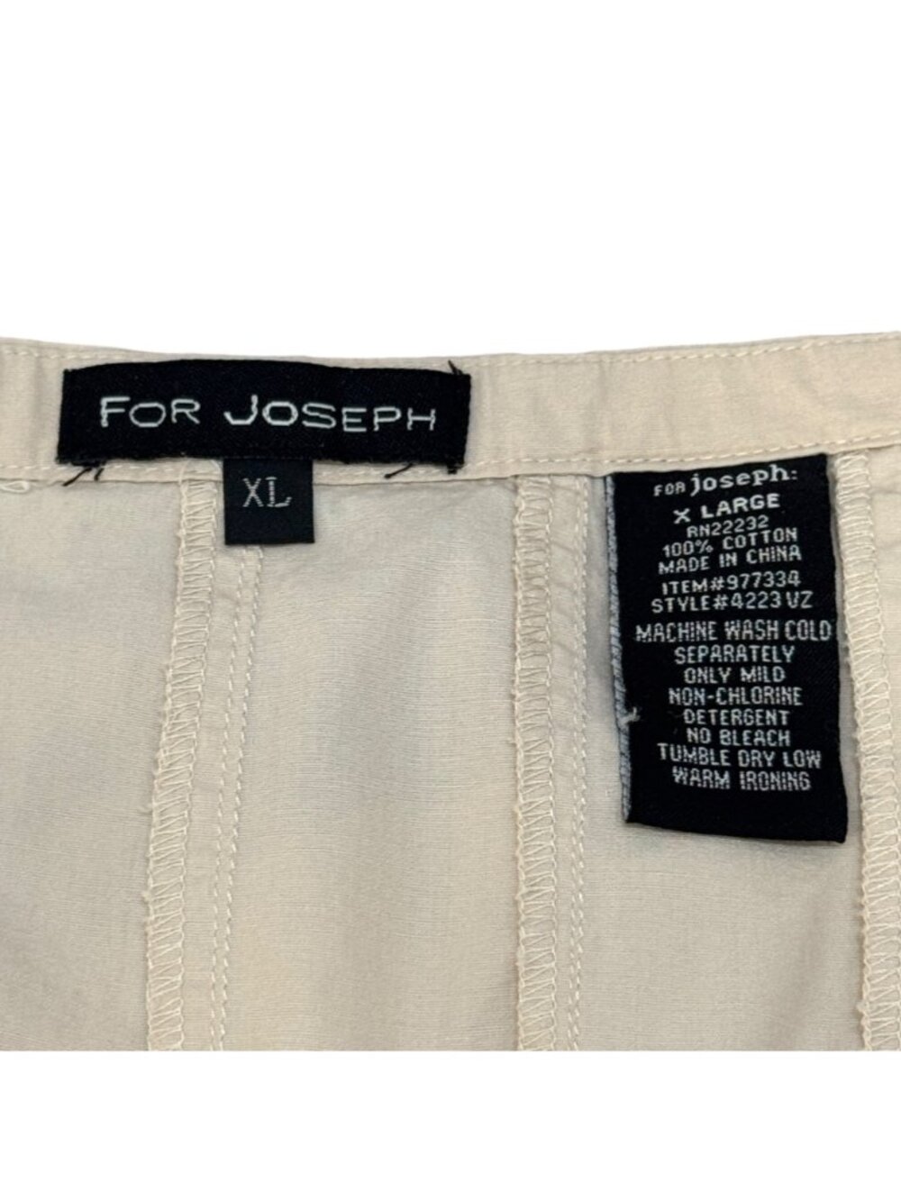 For Joseph Cream Cotton Paneled Flare Mini Skirt XL A-Line Vintage Y2K - Picture 3 of 12